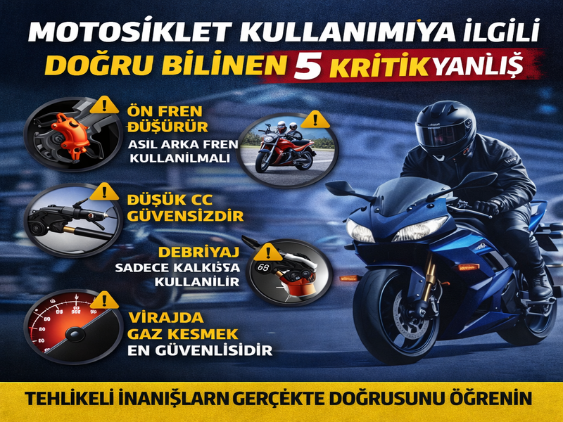 Motosiklet Kullanımıyla İlgili Doğru Bilinen 5 Kritik Yanlış